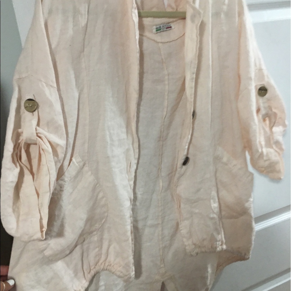 Blush pink cardigan. - Picture 2 of 8